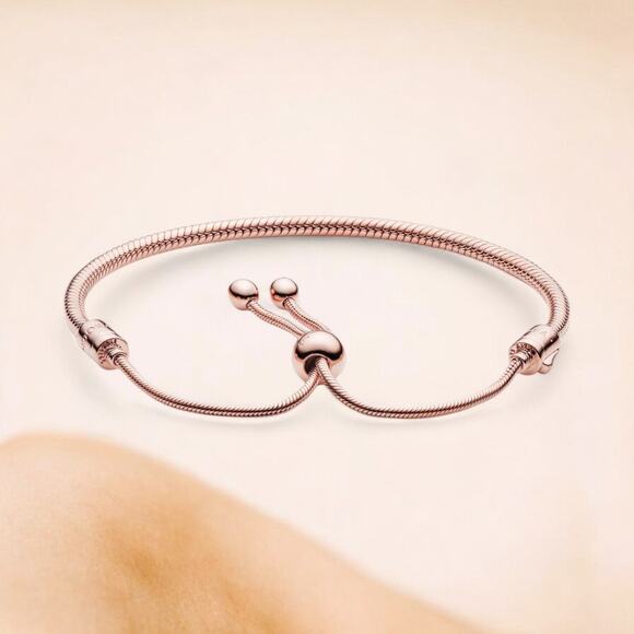 Pandora Moments Snake Chain Slider Bracelet - Picture 2 of 4